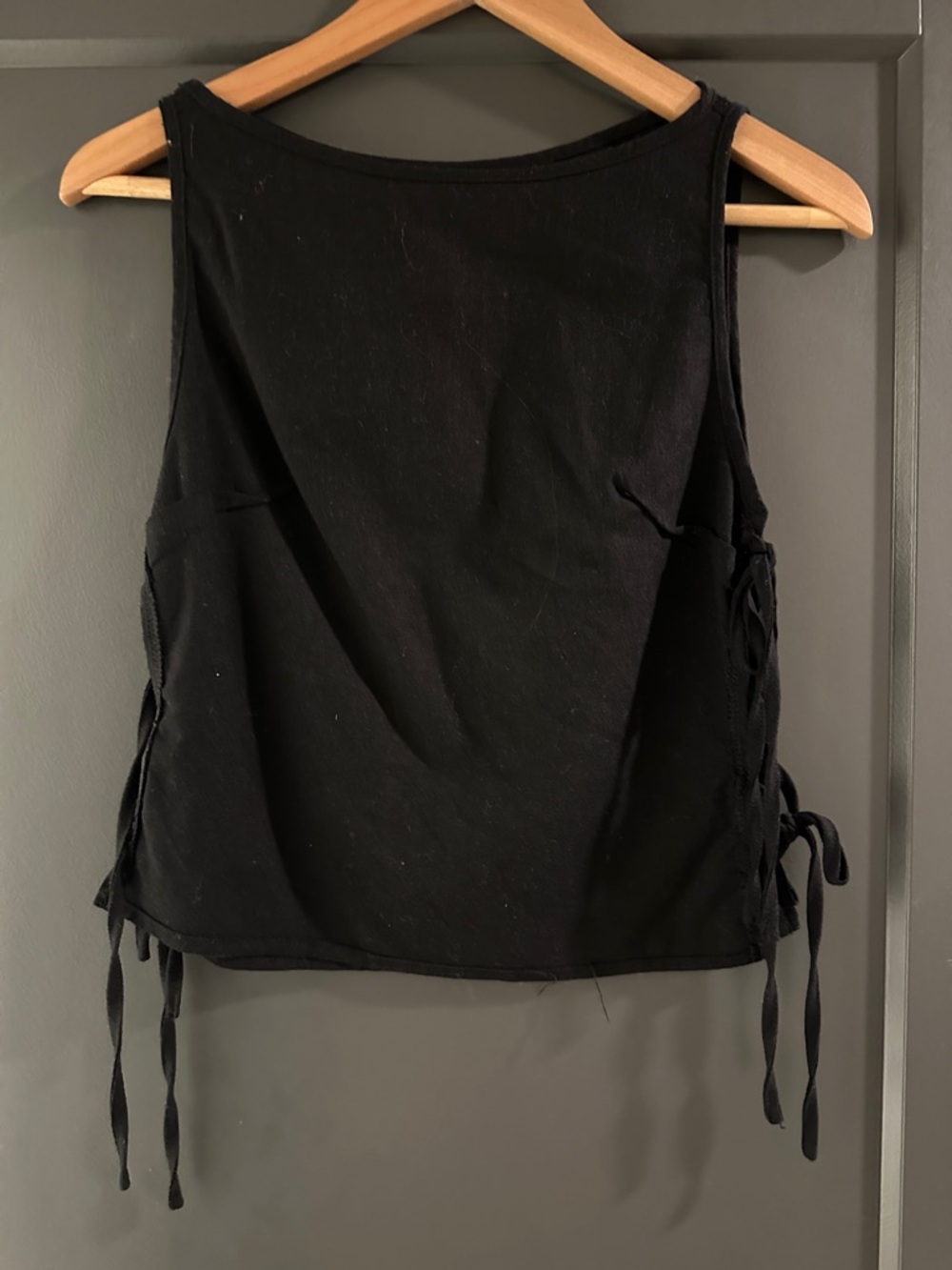 Black Side-Tie Women’s Tank Top